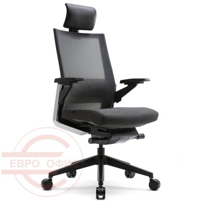 CH4700AHZ Кресло для руководителя ZIEL Fursys, обивка сетка / ткань (Серое (481N))