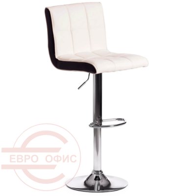 Барбер/Barber (мод.KY711D) Стул барный  TetChair, обивка экокожа (Белый / черный)