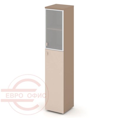 ES.SU-1.7R (R) Шкаф высокий узкий правый RIVA Estetica (Латте/Капучино/Сатин матовый)