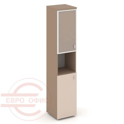 ES.SU-1.4R (L) U Шкаф высокий узкий левый RIVA Estetica (Латте/Купучино/Лакобель umbra)
