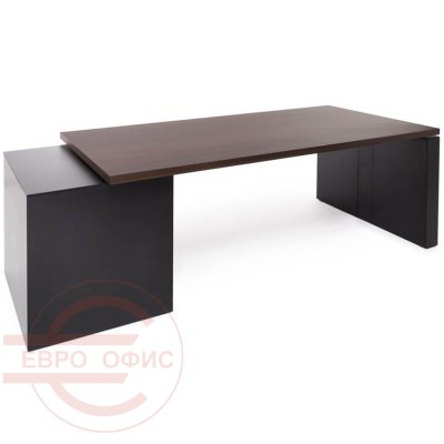104 102 Стол письменный с тумбой Profoffice RENZ (Эвкалипт / черный)