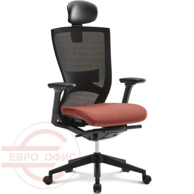 CHN4300AHZ Кресло для руководителя T50 Fursys, обивка сетка / ткань (Красное (553В))
