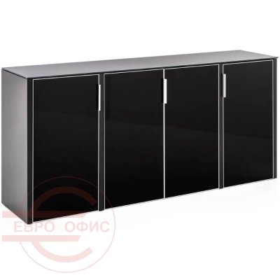 CRE4 Шкаф низкий 4 двери Profoffice Gala (Черный)