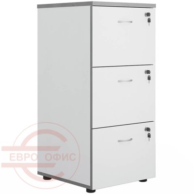 А-57 Шкаф файловый Мебель Стиль Агат (Светло-серый (кромка: тёмно-серый))