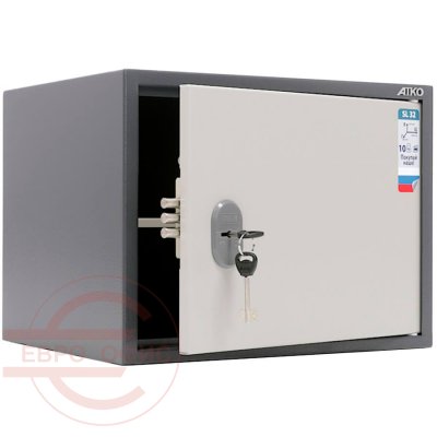 AIKO SL-32 Бухгалтерский шкаф ПРОМЕТ, ключевой (Корпус – графит (RAL 7024), дверь – светло-серая (RAL 7038))