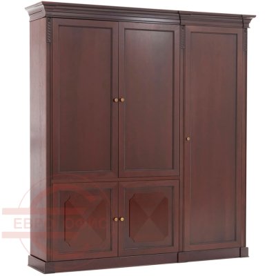 106 511.504/601.602 WAL Шкаф комбинированный + гардероб Profoffice Doge (Орех Танганьика)