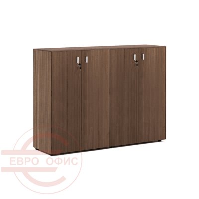 101 724 Шкаф-витрина H.120, 4 дв Profoffice Exe (Орех мароне/Хром)
