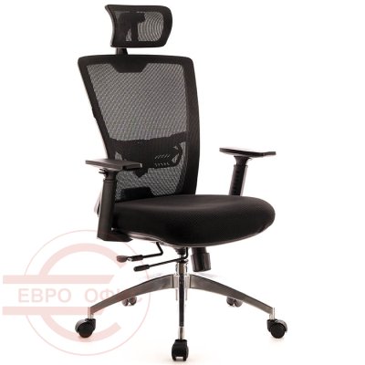 POLO S Кресло для руководителя  EVERPROF, обивка сетка / ткань (Чёрный)