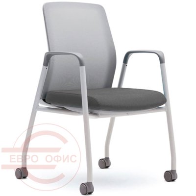 CHA6211WZ Кресло для посетителя AROUND Fursys, обивка сетка / ткань (Серое (2H1W))