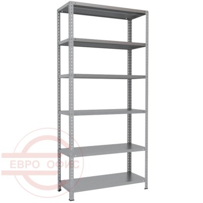 220x100x40 Металлический стеллаж MS HARD, 6 (Cерый полуматовый (RAL 7038))
