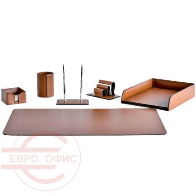 №6 Настольный набор Buvardo (Кожа табак) №6 Настольный набор Buvardo (Кожа табак)