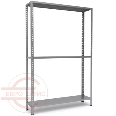 MS-185x120x40 Металлический стеллаж ПРОМЕТ, 3 (Серый полуматовый (RAL 7038))