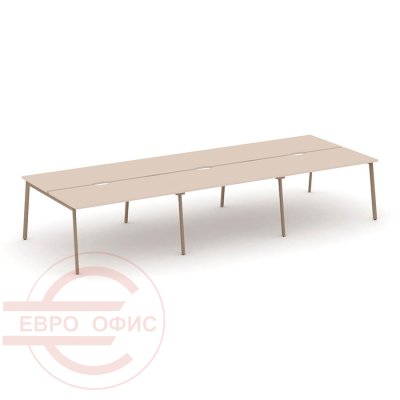 ES.D.RS-6.3-VP Рабочая станция на 6 мест RIVA Estetica (Капучино/Металл Латте)