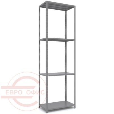 MS_220x70x40 Металлический стеллаж ПРОМЕТ, 4 (Cерый полуматовый (RAL 7038))