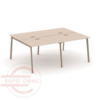 ES.D.RS-4.1-LP Рабочая станция на 4 места RIVA Estetica (Капучино/Металл Латте)