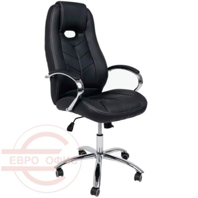 DRIFT T Кресло для руководителя  Евро Офис, обивка экокожа (Черный)