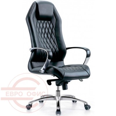_AURA Кресло для руководителя  Бюрократ, обивка кожа (Чёрный)