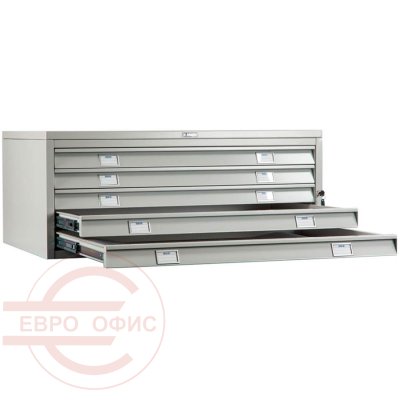 A1-05/1 (верх) Картотека большого формата ПРОМЕТ, ключевой (Серый полуматовый (RAL 7038))