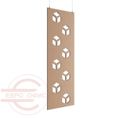 ACO-C-26 Акустическая перегородка 800*2400 Евро Офис (Бежевый (AC-02))