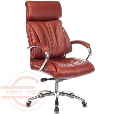 T-9904NSL Кресло для руководителя  Бюрократ, обивка кожа (Светло-коричневый (Leather Eichel))