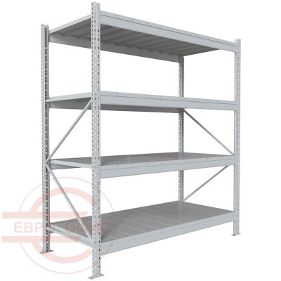 200x180x80 Металлический стеллаж MS PRO, 4 (Cерый полуматовый (RAL 7038))