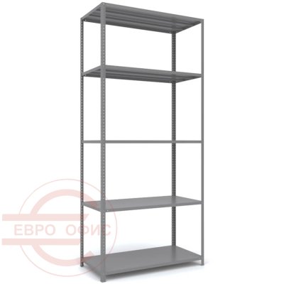 MS_220x100x50 Металлический стеллаж ПРОМЕТ, 5 (Cерый полуматовый (RAL 7038))